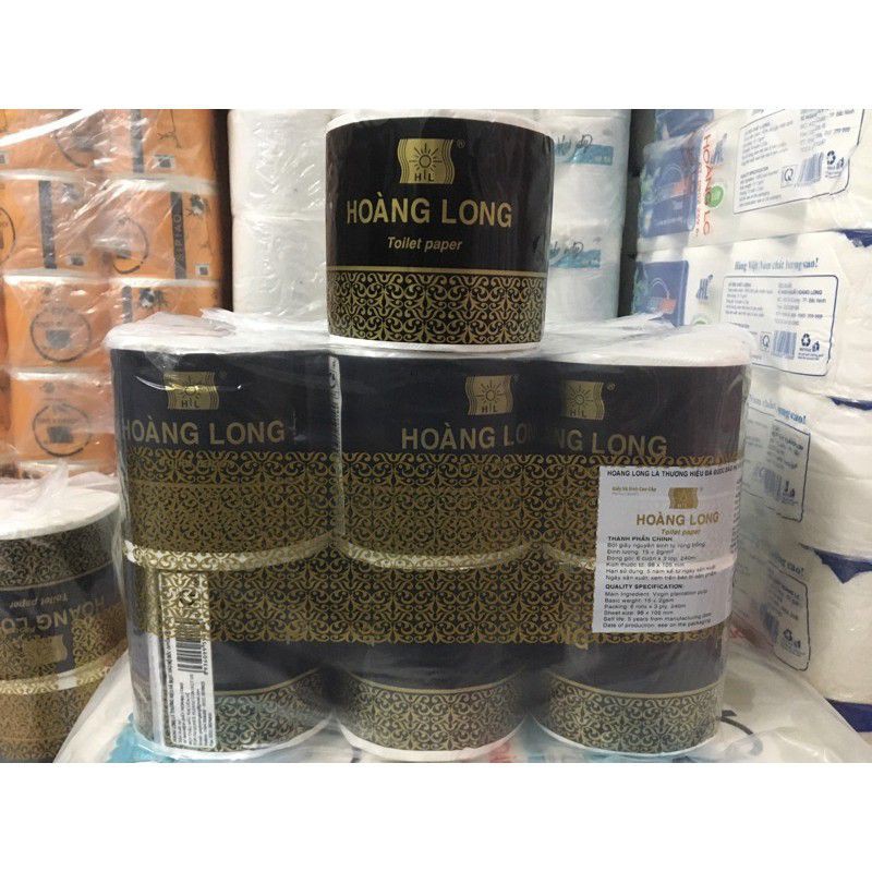 Lốc 6 cuộn giấy vệ sinh hoàng long