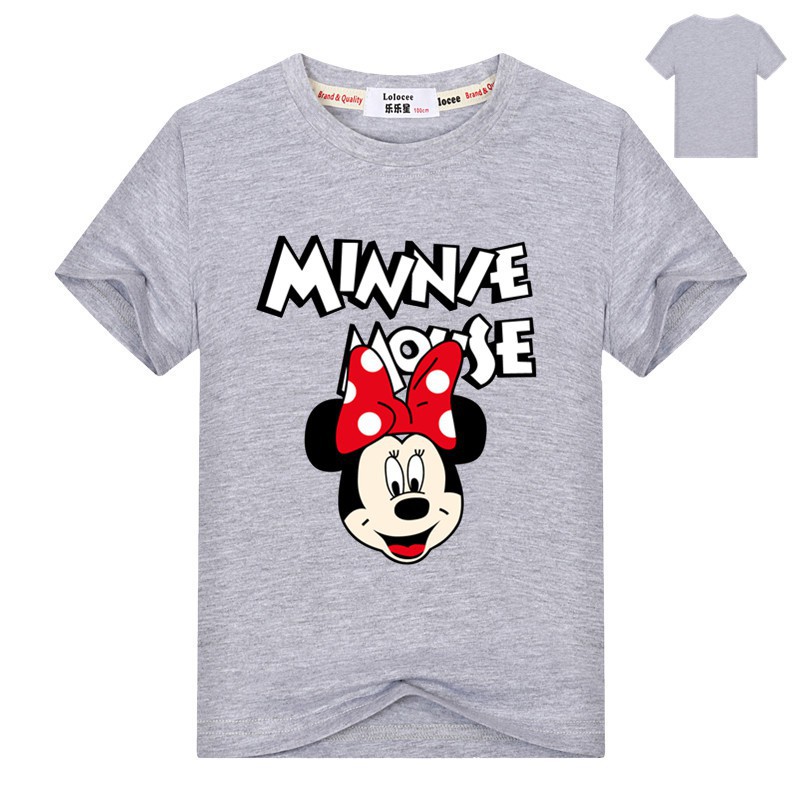 Áo thun tay ngắn in hình chuột Minnie thời trang cho bé