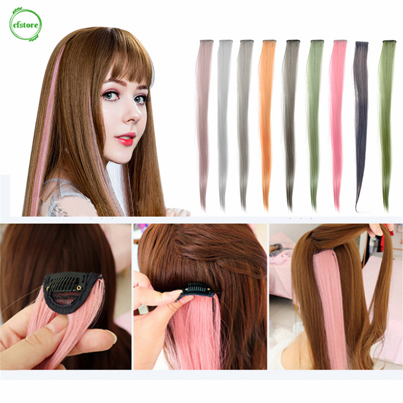 (Hàng Mới Về) Tóc Giả Nhuộm Màu Cá Tính Thời Trang