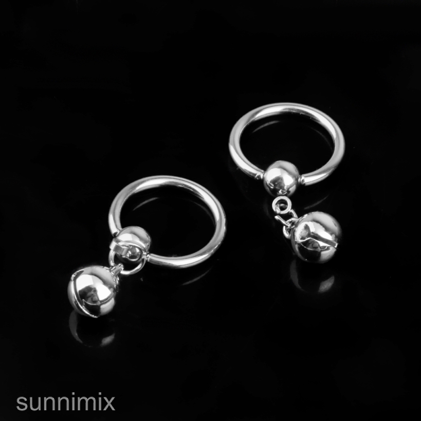 Set 2 Khuyên Rốn Màu Bạc Đính Hạt Thời Trang