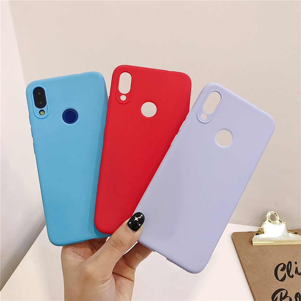 Ốp điện thoại màu sắc kẹo ngọt thời trang cho OPPO F9 Huawei Nova 3i 3 3e