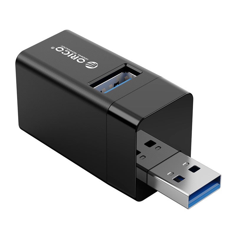 Đầu Chia USB 3.0 ORICO 3 Trong 1 Bằng Hợp Kim Nhôm Cho Laptop MINI-U32L -Hàng Chính Hãng