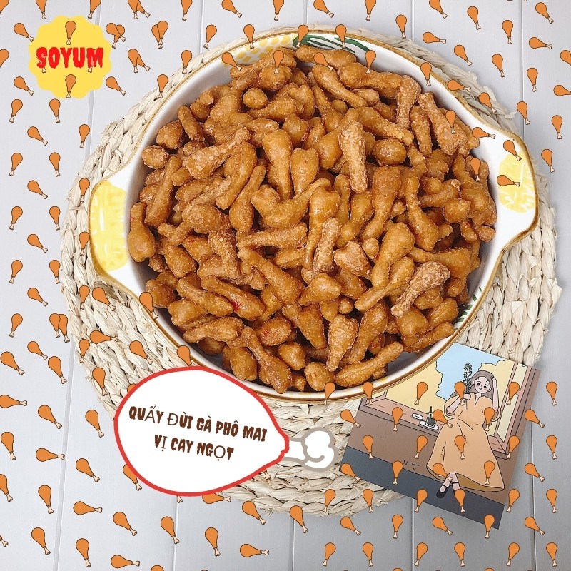 Quẩy đùi gà phô mai cay 300g,ăn vặt Soyum vừa ngon vừa rẻ