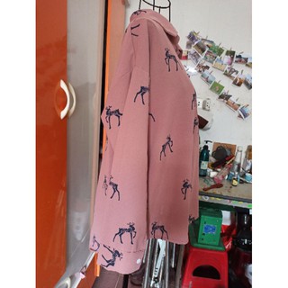 sơ mi oversize áo giấu quần