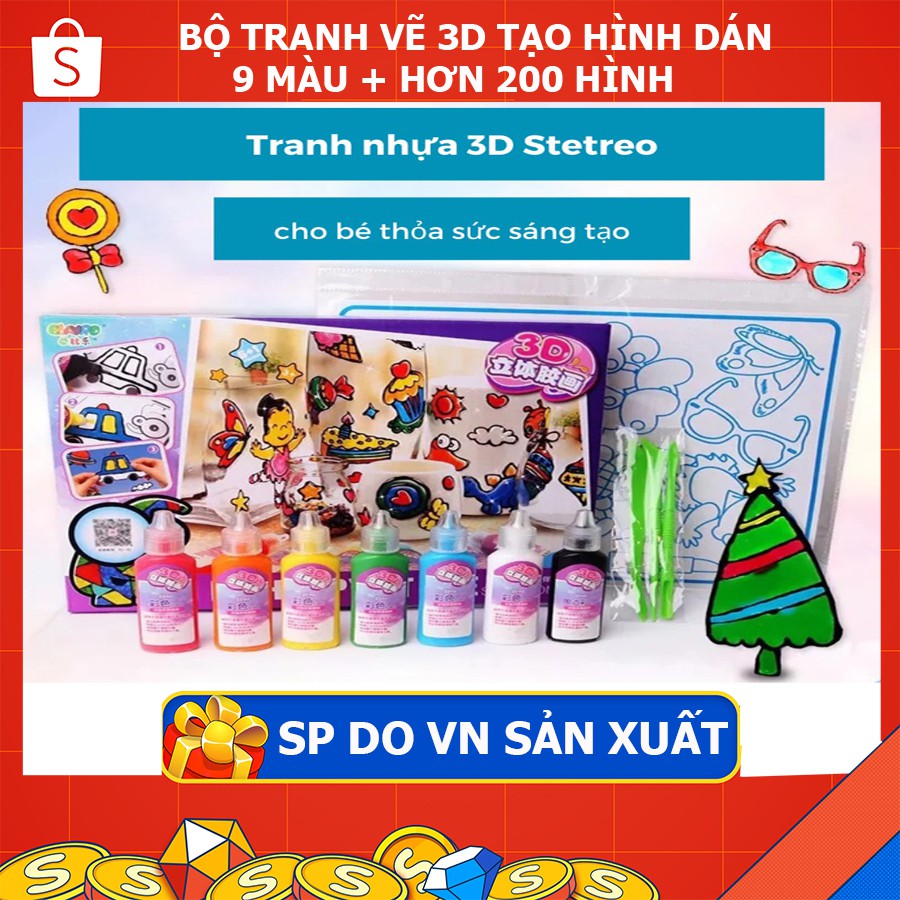 Bộ tranh vẽ 3D cho bé tập vẽ