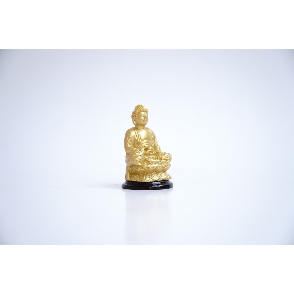 Tượng Phật A Di Đà ngồi nhũ vàng đặt xe, bàn thờ - Cao 6cm | BigBuy360 - bigbuy360.vn