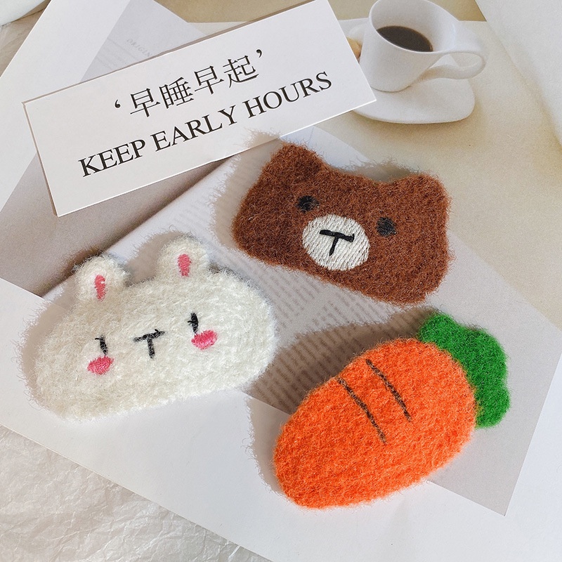 Kẹp Tóc Hình Gấu / Thỏ Hoạt Hình Đáng Yêu Dễ Thương Thời Trang Cho Nữ