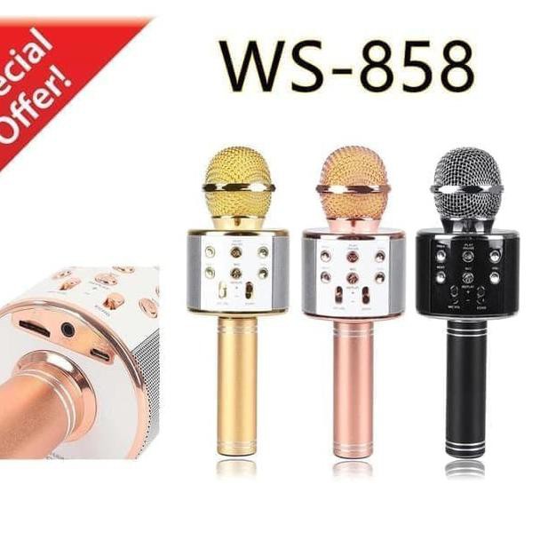 Loa Bluetooth Không Dây Ws858 / Mic Ws 858 Kèm Phụ Kiện