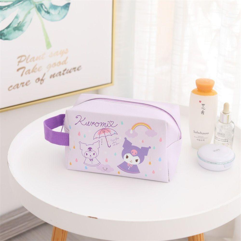 Túi Đựng Bút Da PU Sức Chứa Lớn Đa Năng Họa Tiết Hoạt Hình My Melody Kulomi