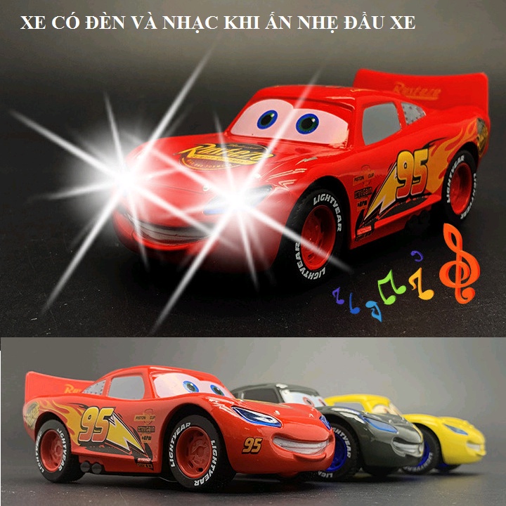 Đồ chơi Xe ô tô lightening MC Queen car 3 bằng sắt màu Đỏ mô hình tỉ lệ 1:64