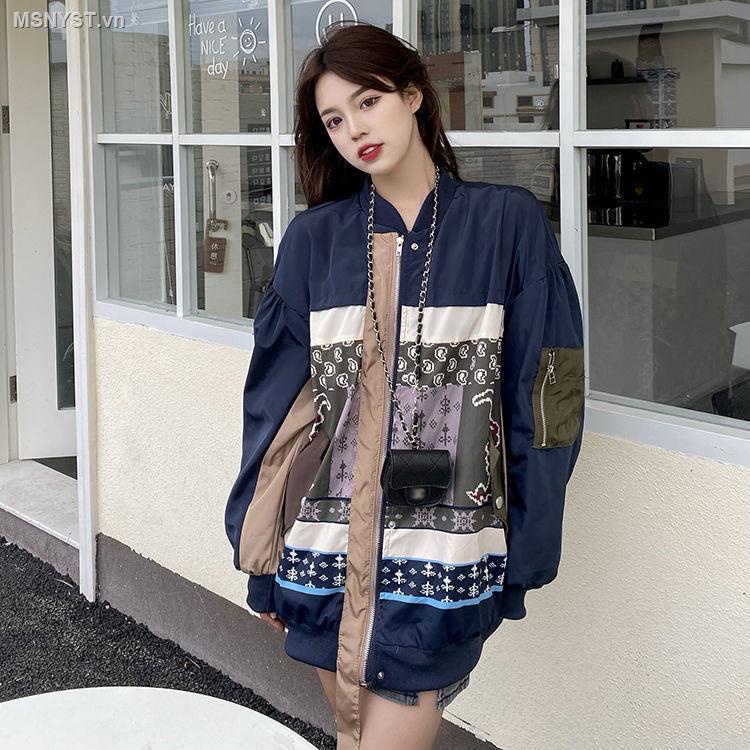 ✲☈Áo khoác bóng chày dáng rộng màu sắc thời trang thu đông phong cách Hàn Quốc cho nữ | BigBuy360 - bigbuy360.vn