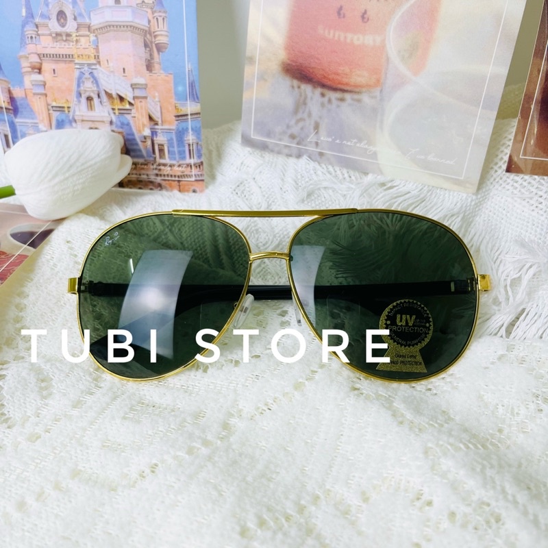 Kính râm phi công thời trang nam nữ xanh đen chống tia UV