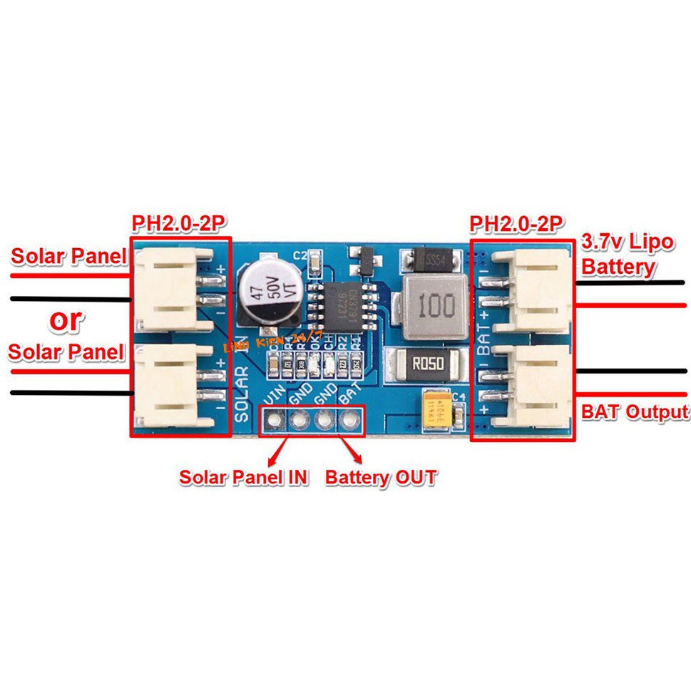 Mạch Sạc Pin Lithium Năng Lượng Mặt Trời 9V 2A MPPT CN3791