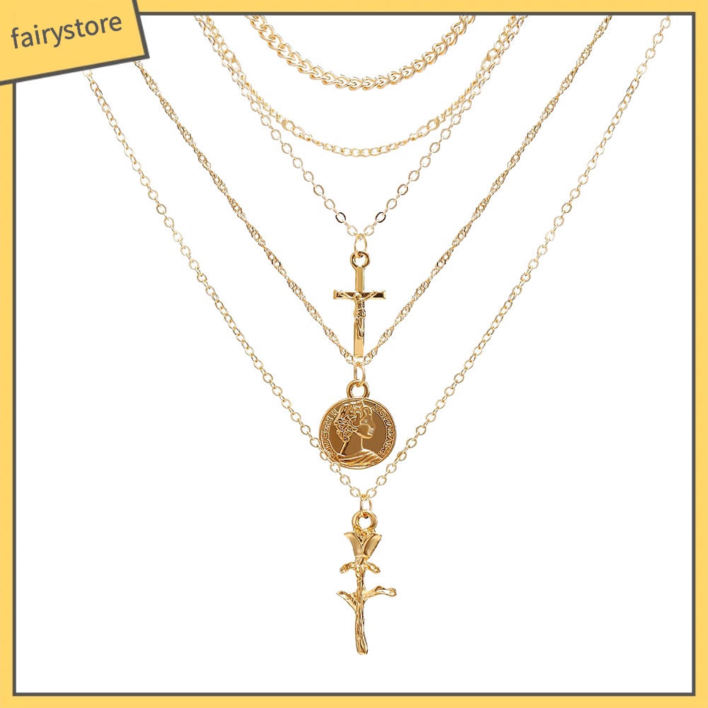 Dây chuyền nhiều tầng phong cách vintage xinh xắn