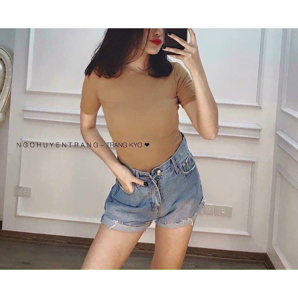 Áo phông body cộc trơn