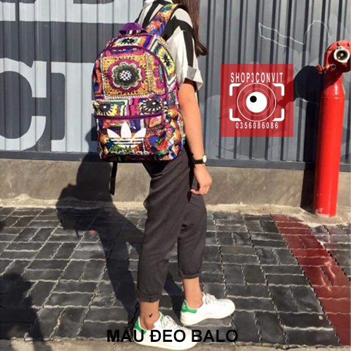 Balo laptop thời trang hoa văn thổ cẩm Women's Crochita Classic Rucksack, Multi-Coloured