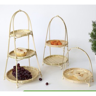 Mẹt tre tầng đựng đồ ăn