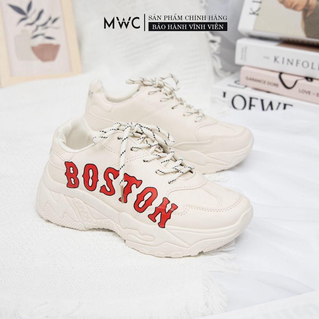 Giày Thể Thao Nữ thời trang MWC giày sneaker da  đế cao năng động thời thượng siêu HOTNUTT- 0580