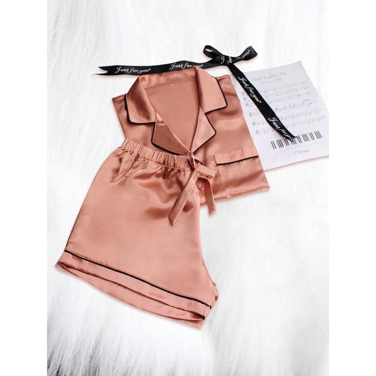 [Mã WABRVR025 giảm 10% đơn 99K] Bộ mặc nhà ngắn tay satin Vera 0129
