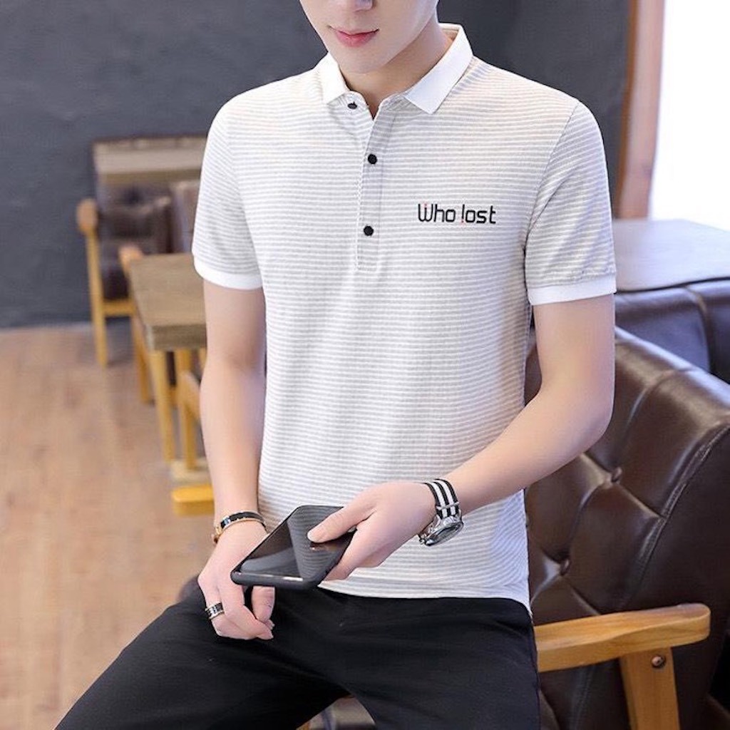 Áo thun nam cổ bẻ Why Lost phong cách Hàn Quốc thun cotton cực đẹp ASTD075 | BigBuy360 - bigbuy360.vn