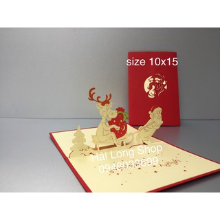 Santa 1 - Noel - Thiệp 3D