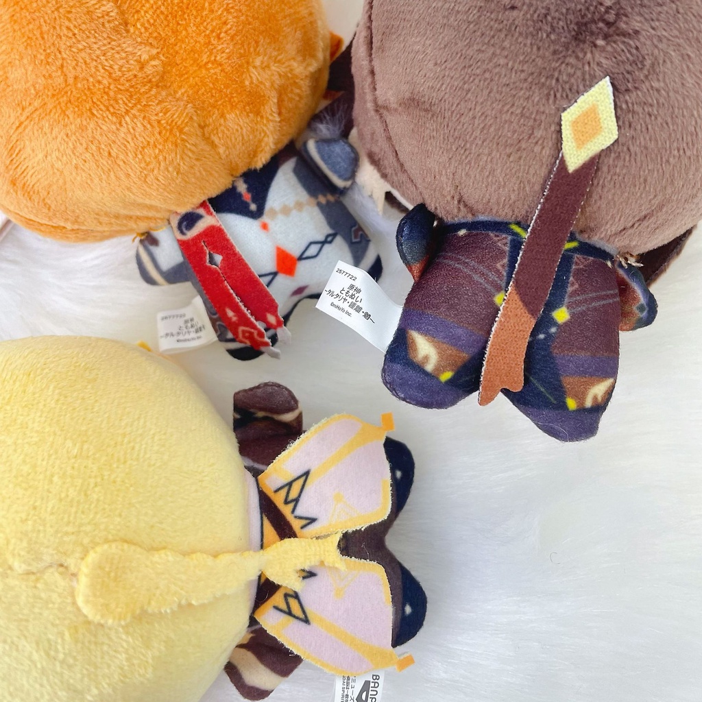 Móc Khóa Búp Bê Nhồi Bông Mini 10CM Genshin Vaglia Zhong Li Xiao Klee Albedo Ganyu Fischl