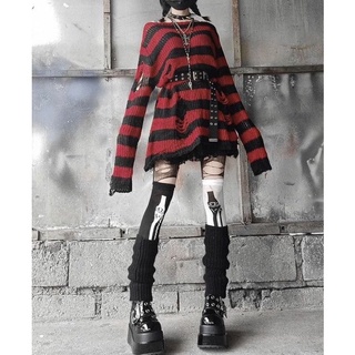 (sẵn)  Áo len rách alt goth mall