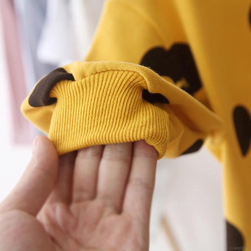 Áo Hoodie Tay Dài Xinh Xắn Cho Bé Gái
