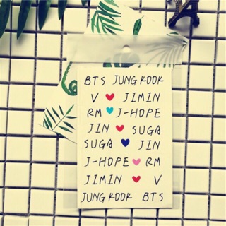 Set hình xăm BTS