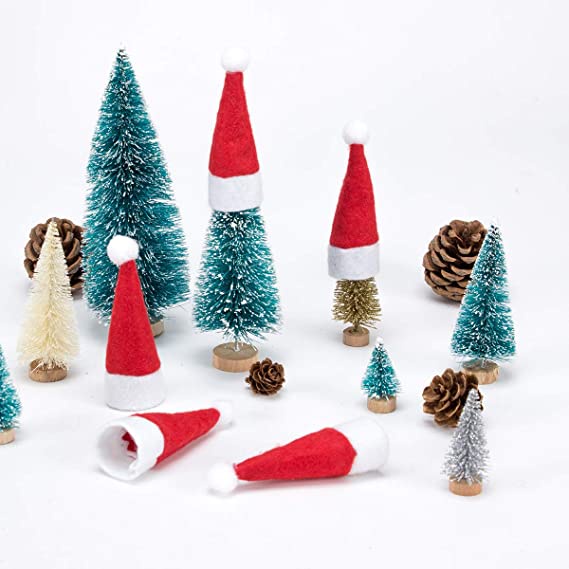 Set 6 Nón Ông Già Noel Mini 4 * 7cm Trang Trí Cho Búp Bê