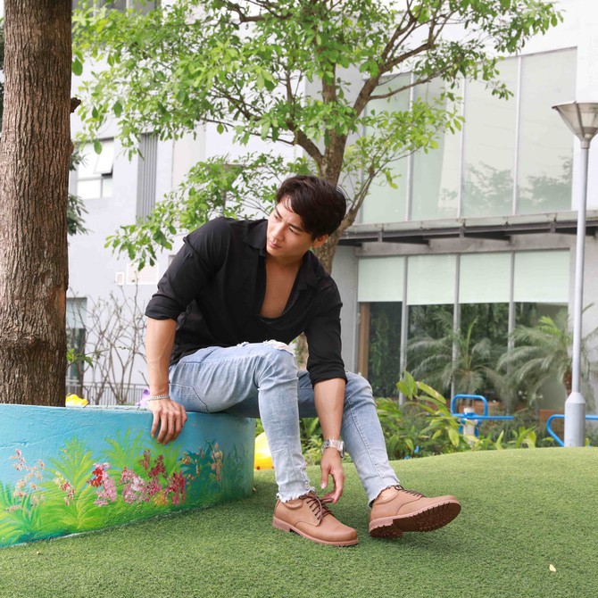 Giày nam da thật Manlio Legat màu da bò G1341-BG