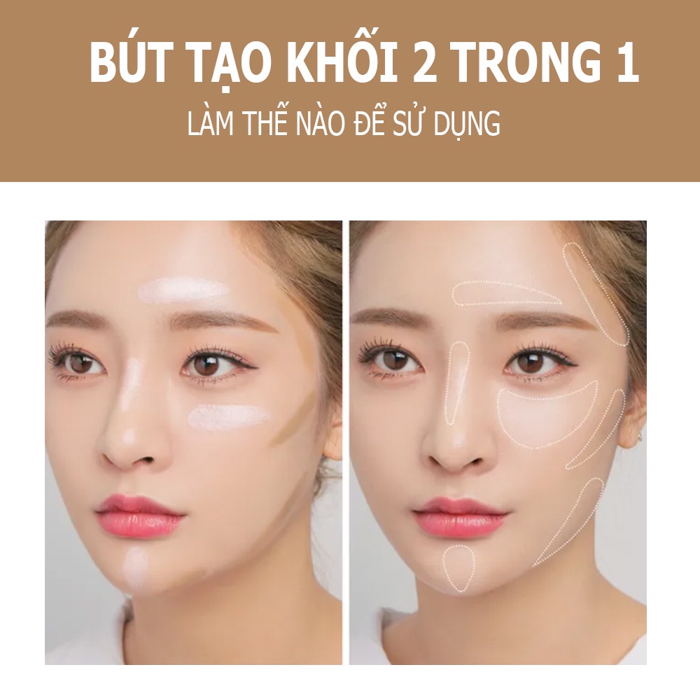 Bút tạo khối 2 trong 1 O.TWO.O  che khuyết điểm tạo khuôn mặt chữ V 30g