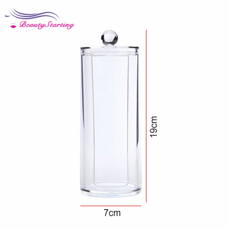 [Hàng mới về] Hộp đựng bông tẩy trang 2 tầng bằng chất liệu acrylic trong suốt tiện dụng | BigBuy360 - bigbuy360.vn