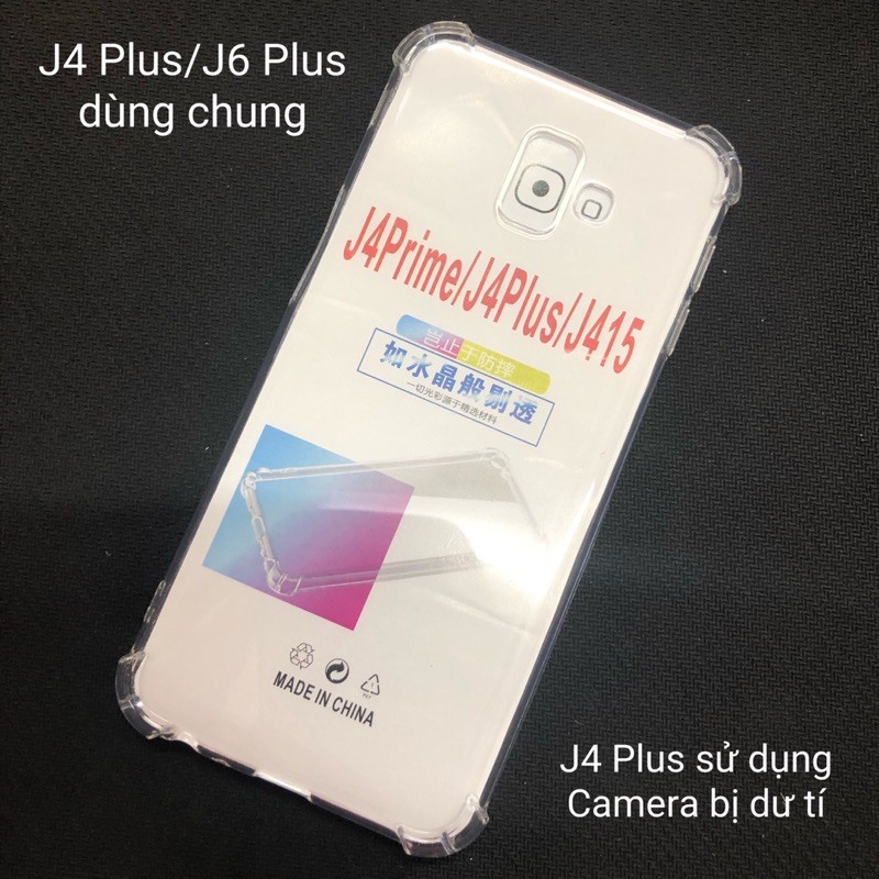 Ốp Lưng Samsung J4 Plus/J6 Plus Dẻo Trong Suốt Chống Sốc Có Gù Bảo Vệ 4 Gốc