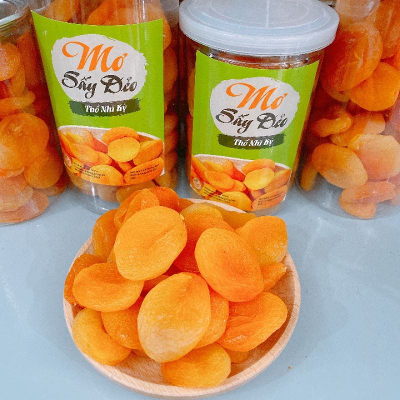 Mơ sấy dẻo không đường thổ nhĩ kì hũ pet 400gr, Mơ sấy dẻo loại 1 thơm ngon