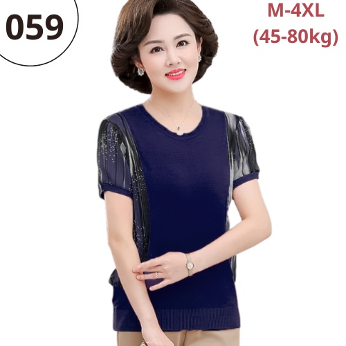 Áo Lẻ Nữ Trung Niên Sang Trọng Chất Liệu Thun Kiểu Áo Phông Hàng Quảng Châu Thời Trang Trung Niên Như Thủy AB122