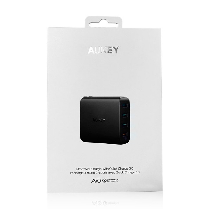 Củ sạc 4 cổng tích hợp 1 cổng QC3.0 Aukey PA-T18