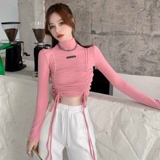 Áo kiểu tay dài dây rút 2 bên