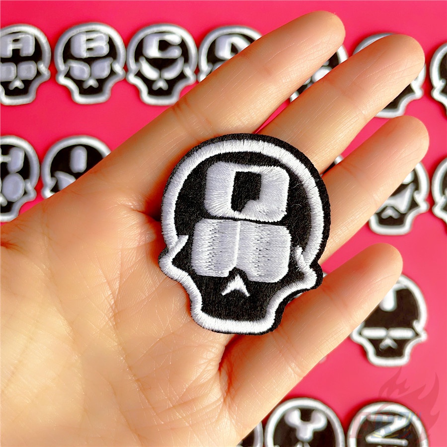 ☸ Sticker Ủi Thêu Hình Đầu Lâu Cá Tính ☸ 1 Sticker Ủi Thêu Hình Huy Hiệu