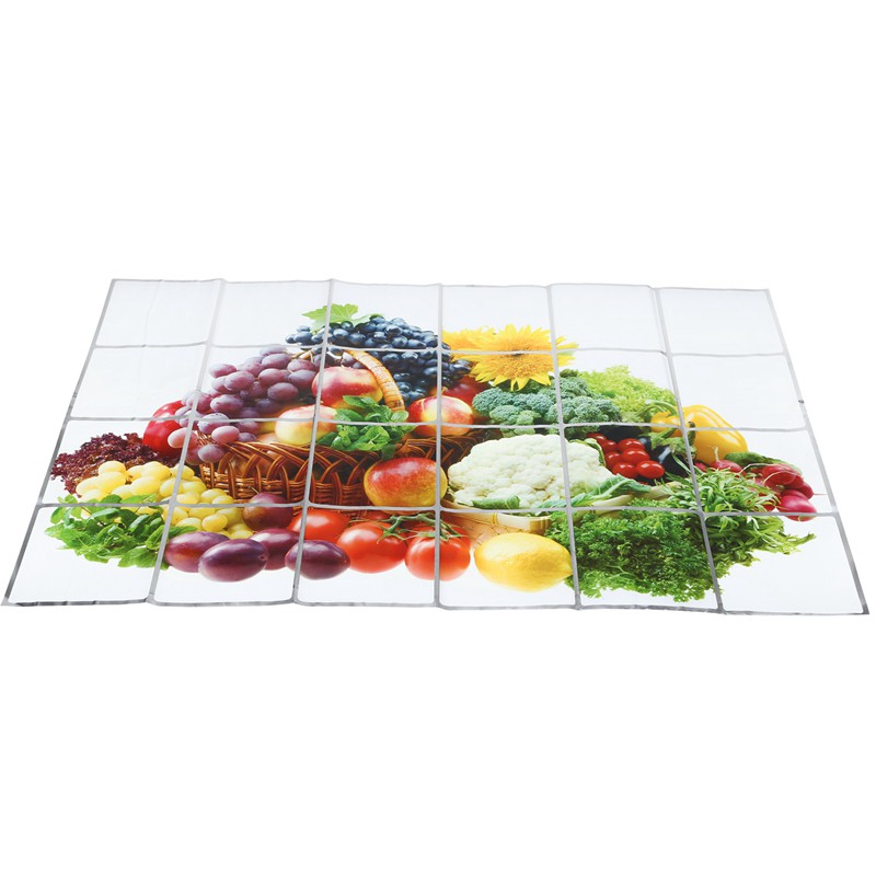 Giấy dán tường in hình trái cây 60x90cm chống dầu trang trí nhà bếp