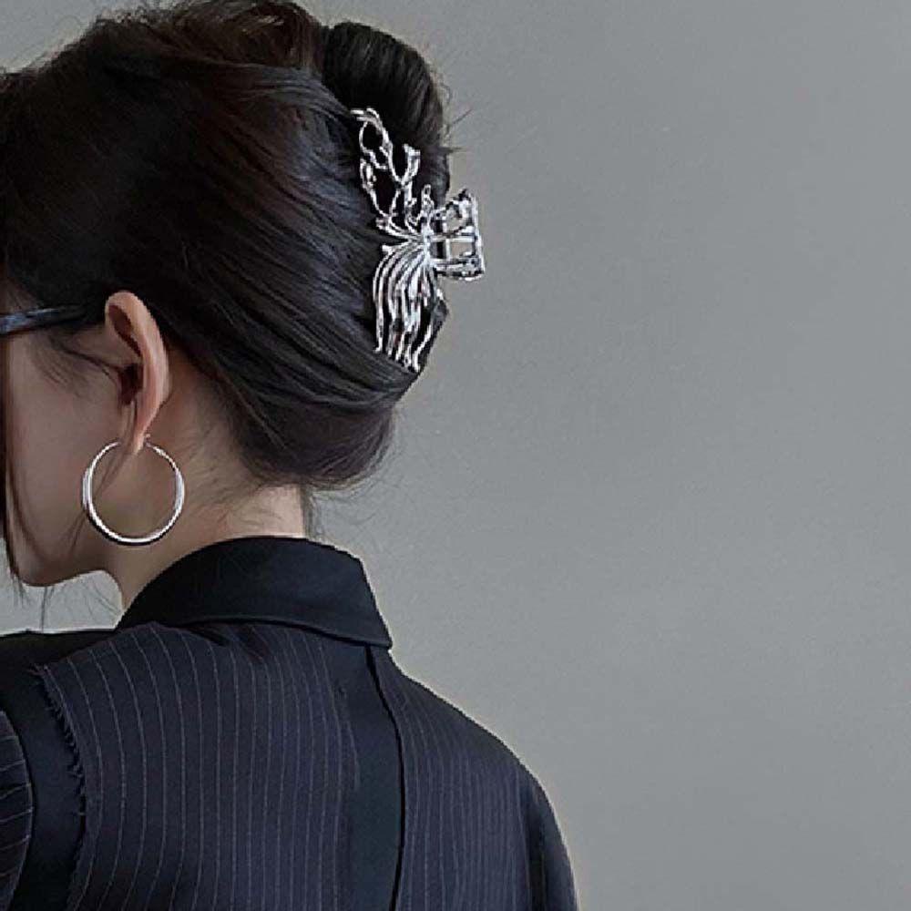 Kẹp Tóc Đuôi Ngựa Cỡ Lớn Thiết Kế Đục Lỗ Phong Cách Hàn Quốc Thời Trang Cho Nữ Giá Đ