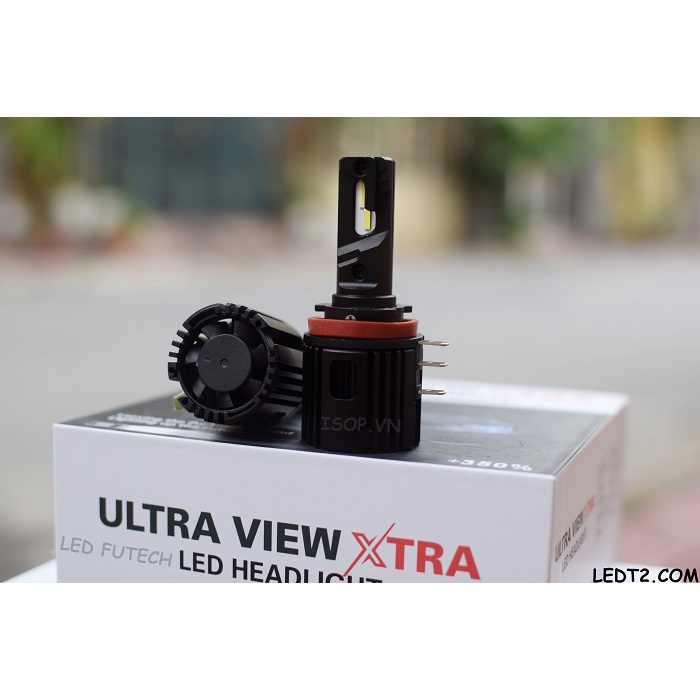 [LEDT2 ISOP] Đèn pha LED Ultra View chân H15 +250% [Số lượng: 1 cái] [Bảo hành 1 năm]