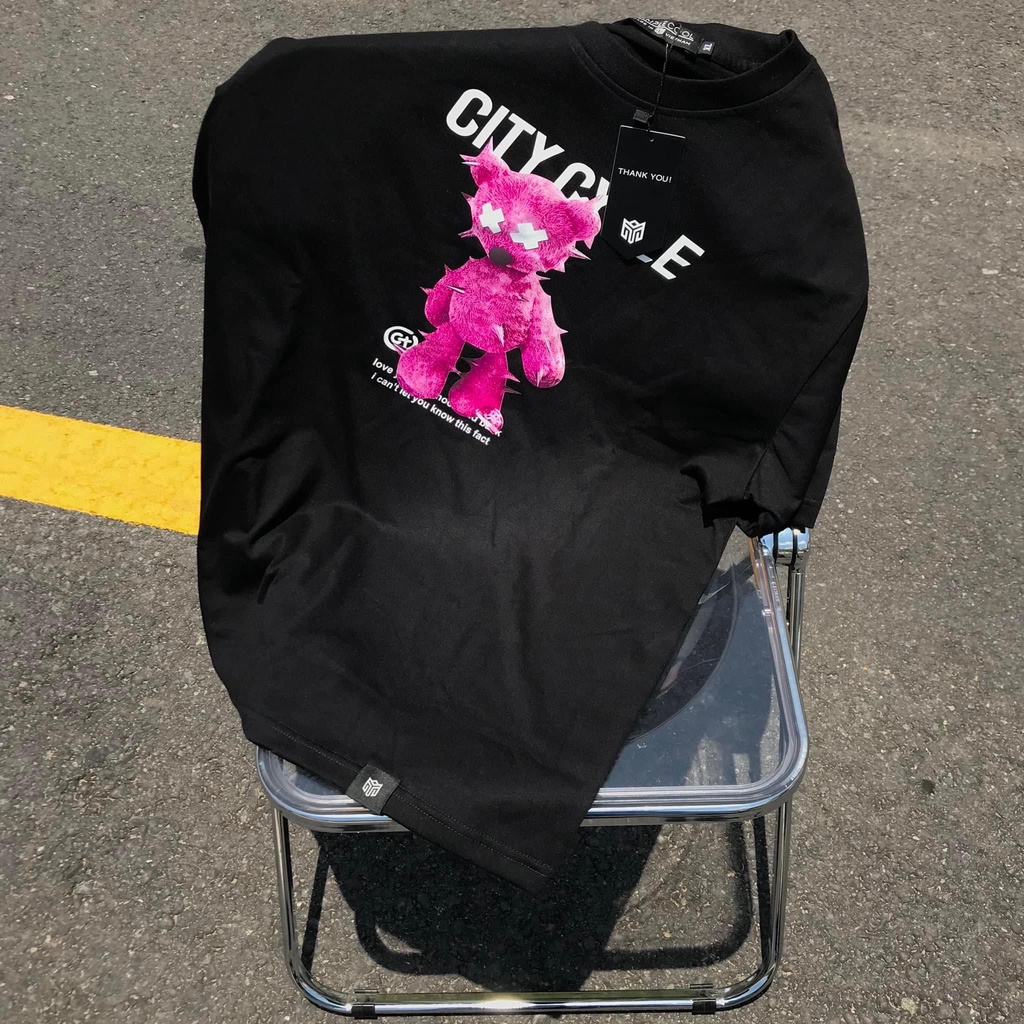 Áo Thun From Giấu Quần - CITY CYCLE GẤU HỒNG ( Vải siêu đẹp )