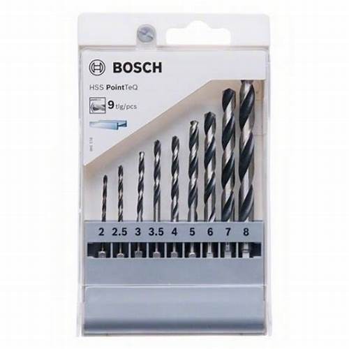 Một hộp 10 mũi khoan sắt 10 kích cỡ Bosch HSS PointTeQ