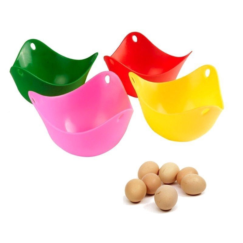 Set 2 khay chiên trứng từ silicon không độc hại tiện dụng