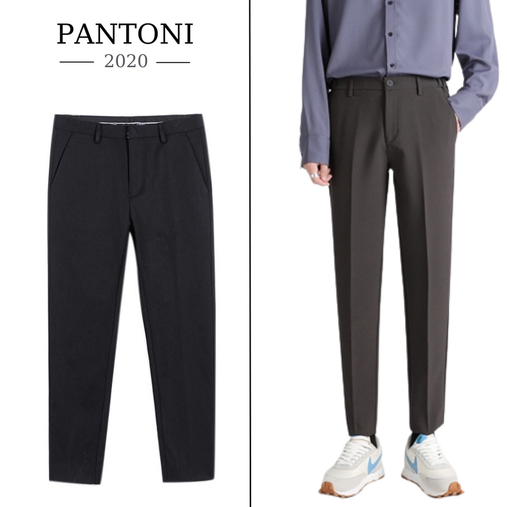 Quần baggy nam ống rộng vải Hàn cao cấp, quần tây âu co giãn Premium thời trang Pantoni