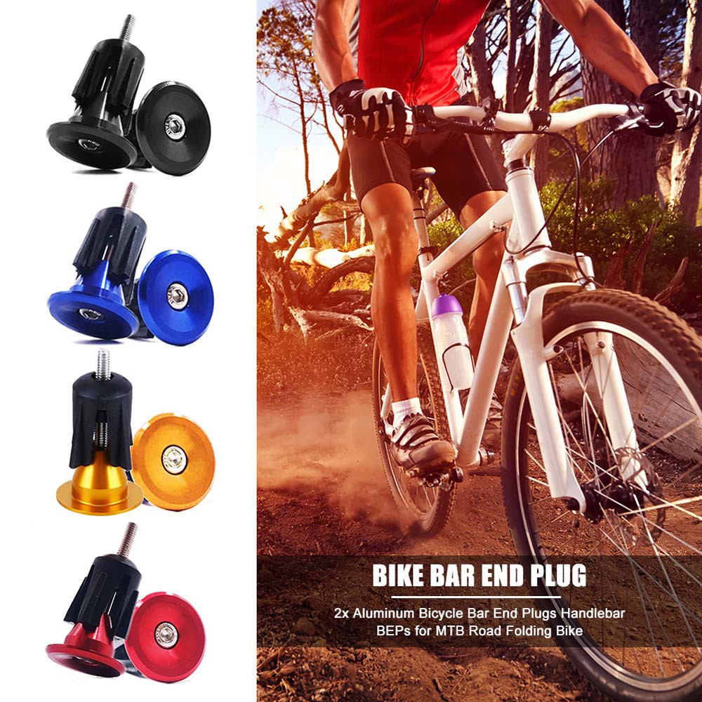 1 Cặp Nắp Đậy Tay Cầm Xe Đạp Bằng Hợp Kim Nhôm Nhiều Màu