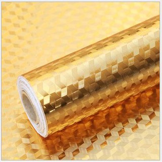 DECAL 1m x 60cm dán bếp tráng nhôm ô vuông vàng nhỏ
