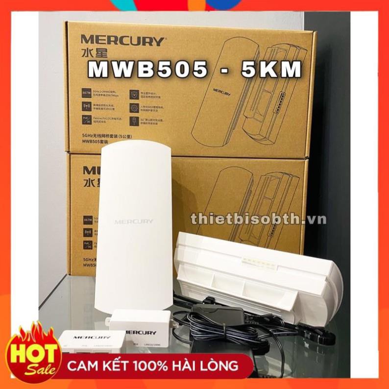 [Hàng Xịn]Bộ thu phát không dây Mercury MWB505 Dùng thang máy, wifi ngoài trời tầm xa 5km