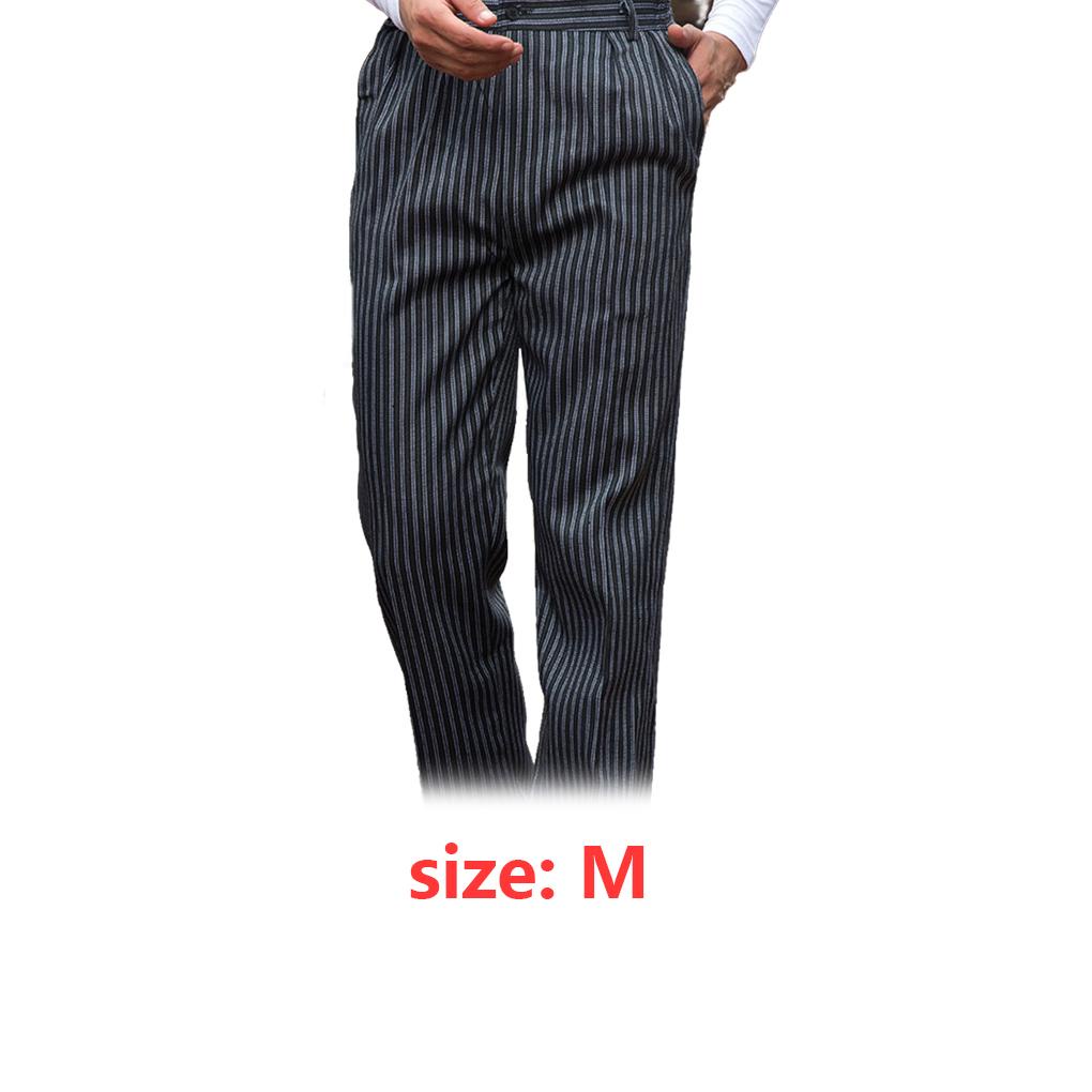 Quần Baggy Đồng Phục Đầu Bếp / Phục Vụ Nhà Hàng / Quán Cà Phê Họa Tiết Kẻ Sọc Chống Mài Mòn